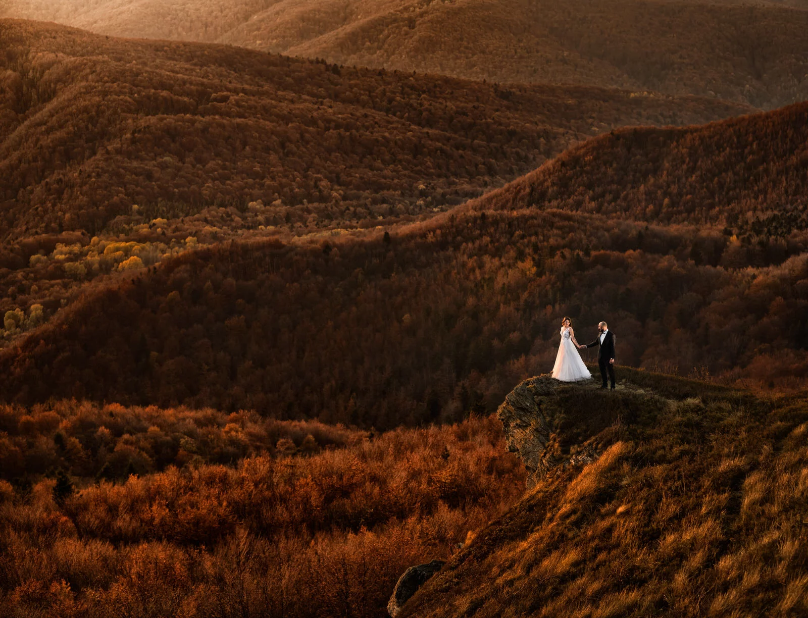 fotograficzna sesja ślubna w Bieszczadach na podkarpaciu